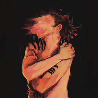 smudged torso painting